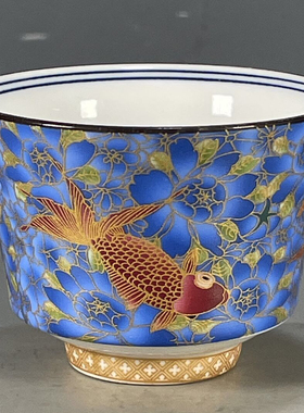 文玩古董古玩瓷器老货杂项捡漏大清乾隆年制鱼藻纹主人杯茶杯