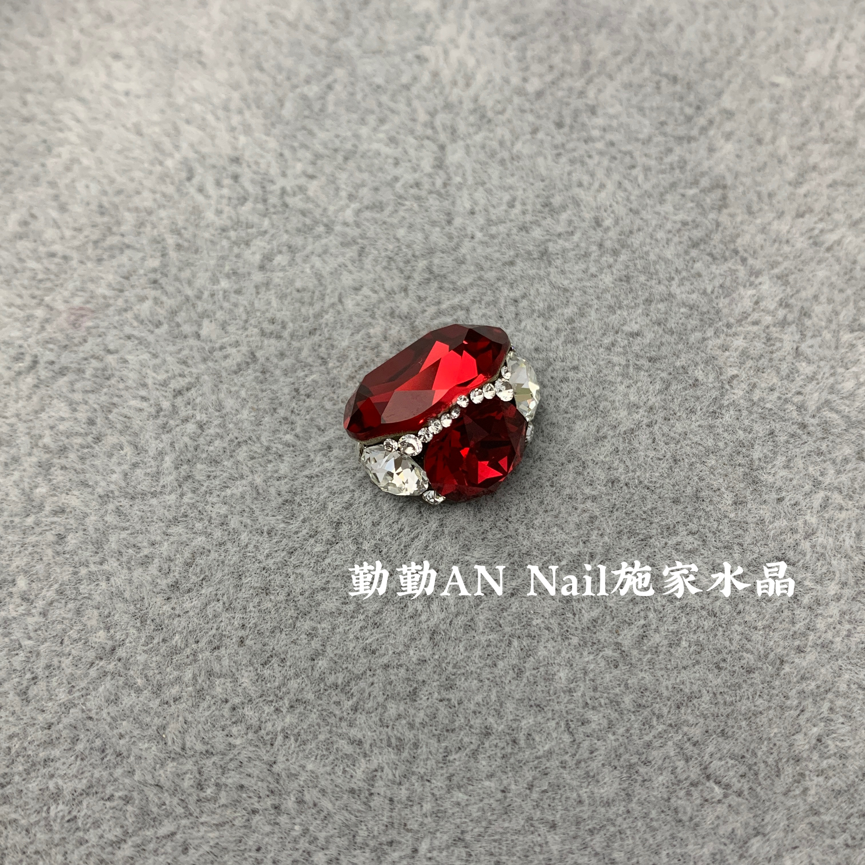 H30 华子4120施华洛大鸽子蛋钻美甲饰品成品钻球华子10*14绯红