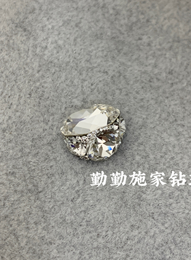 4120施华洛成品钻球大号鸽子蛋10*14华子美甲钻球（高定）白色