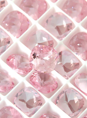 正品施家华子奥地利水晶美甲钻4470尖底肥方223IGNIT透底粉色diy