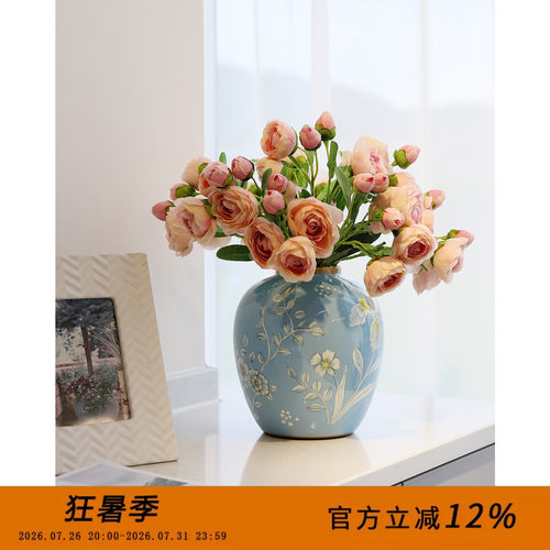 意式陶瓷花瓶插花摆件