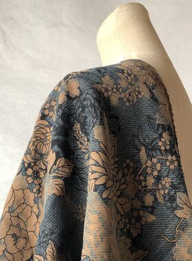 厚重天然中式风服装定制布匹绢纺