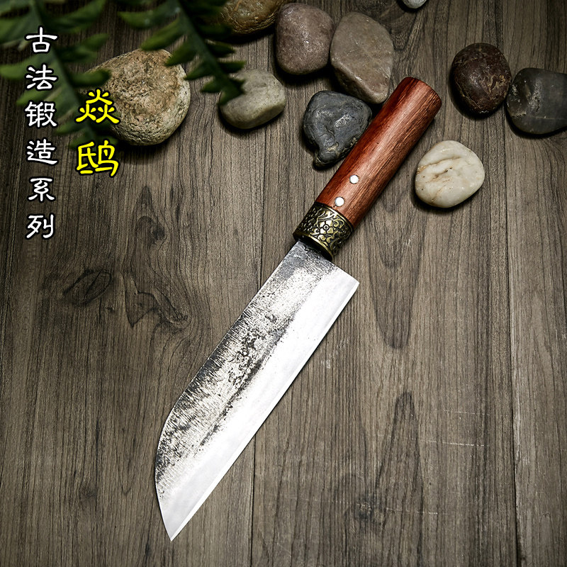 楚家刀龙泉手工锻打三德刀图片