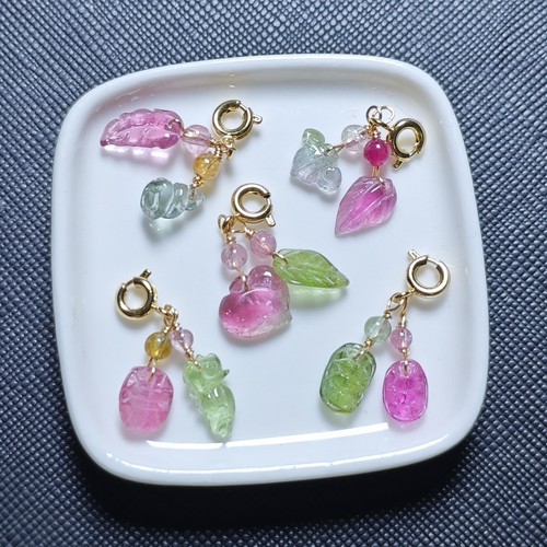 天然老矿西瓜碧玺回纹桶珠特价