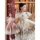 演出服裙子国风织锦马面裙 儿童新中式 女童汉服连衣裙2025秋季 新款