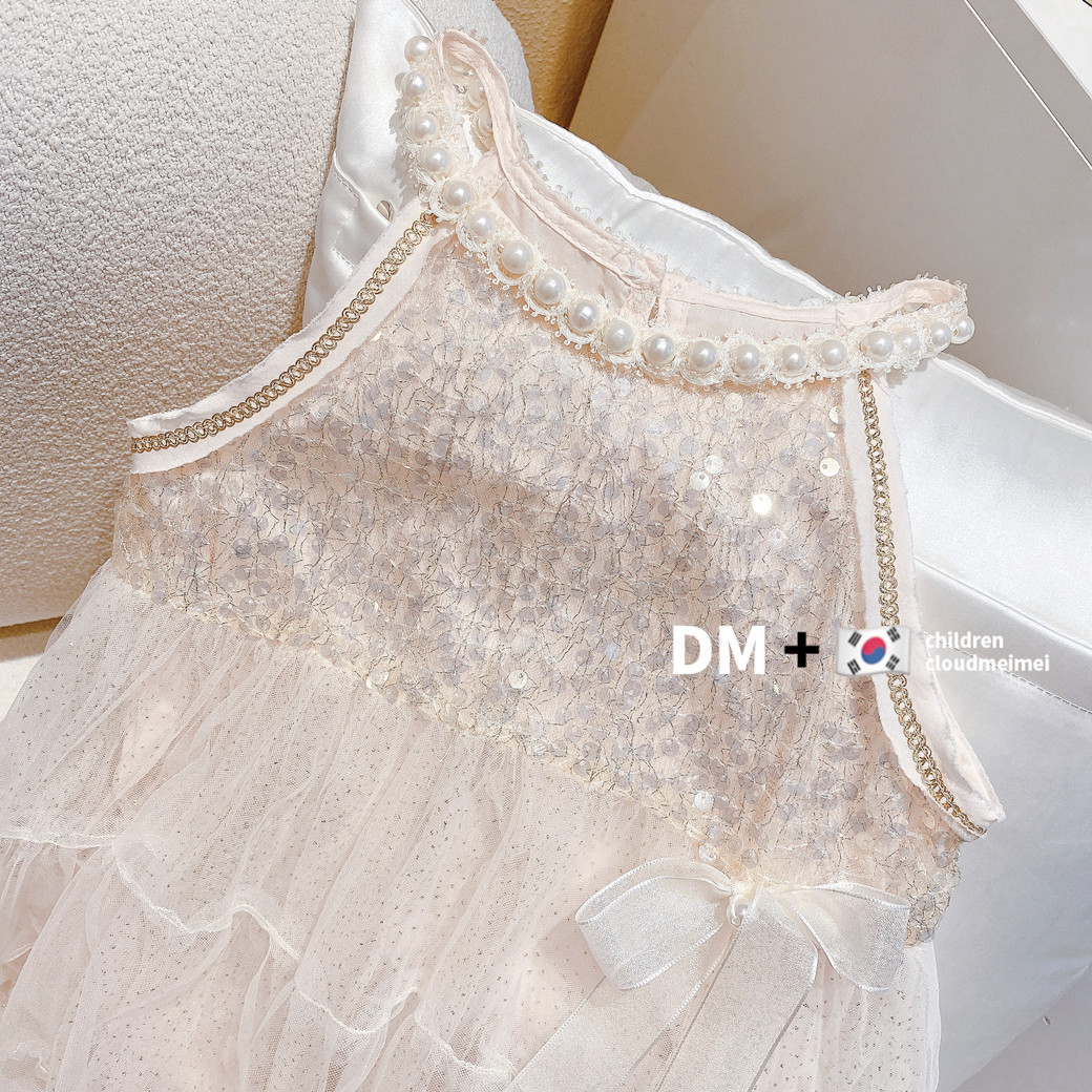 无袖连衣裙背带裙网纱裙