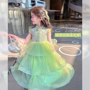 朵妈定制汉服女童2026新款夏季连衣裙高端公主裙旗袍裙裙子演出服