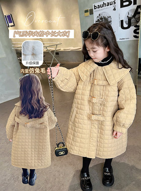女童棉服冬季加厚外套儿童棉衣2026新款女宝宝秋冬款洋气加长棉袄