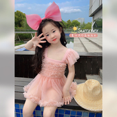 朵妈定制儿童泳衣小女孩游泳装 连体泳衣 女童可爱裙式 夏季 2026新款
