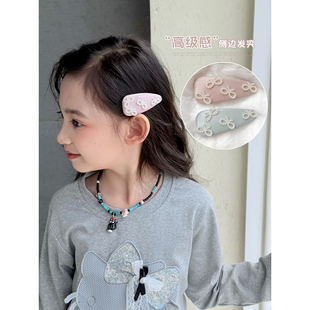 女童发夹2025新款儿童发卡韩版洋气中大童夹子侧边刘海夹女孩头饰