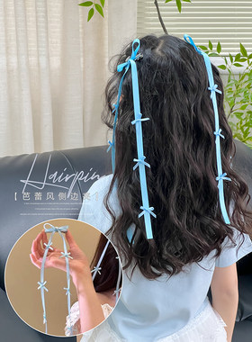 女童蝴蝶结发夹韩版甜美侧边夹