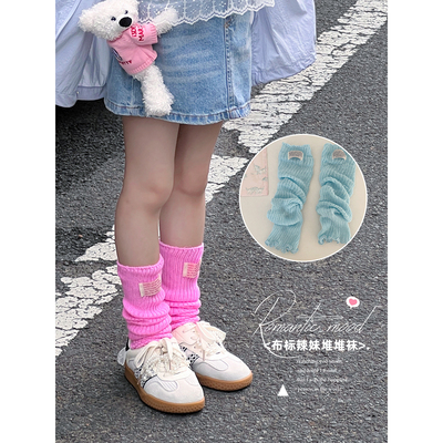 女童袜套2025新款夏季儿童薄款中筒袜针织小腿袜腿套洋气堆堆袜