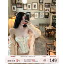 纯欲风高级感套装 灰尘邓邓 秋冬鱼骨胸衣上衣半裙两件套 现货