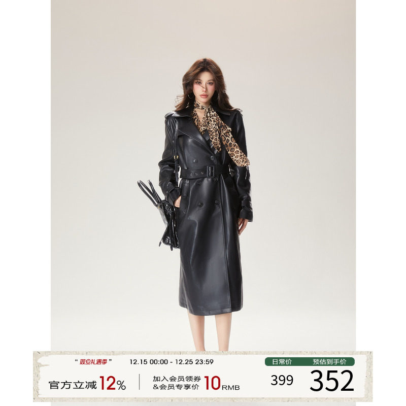 长款皮衣大衣风衣外套