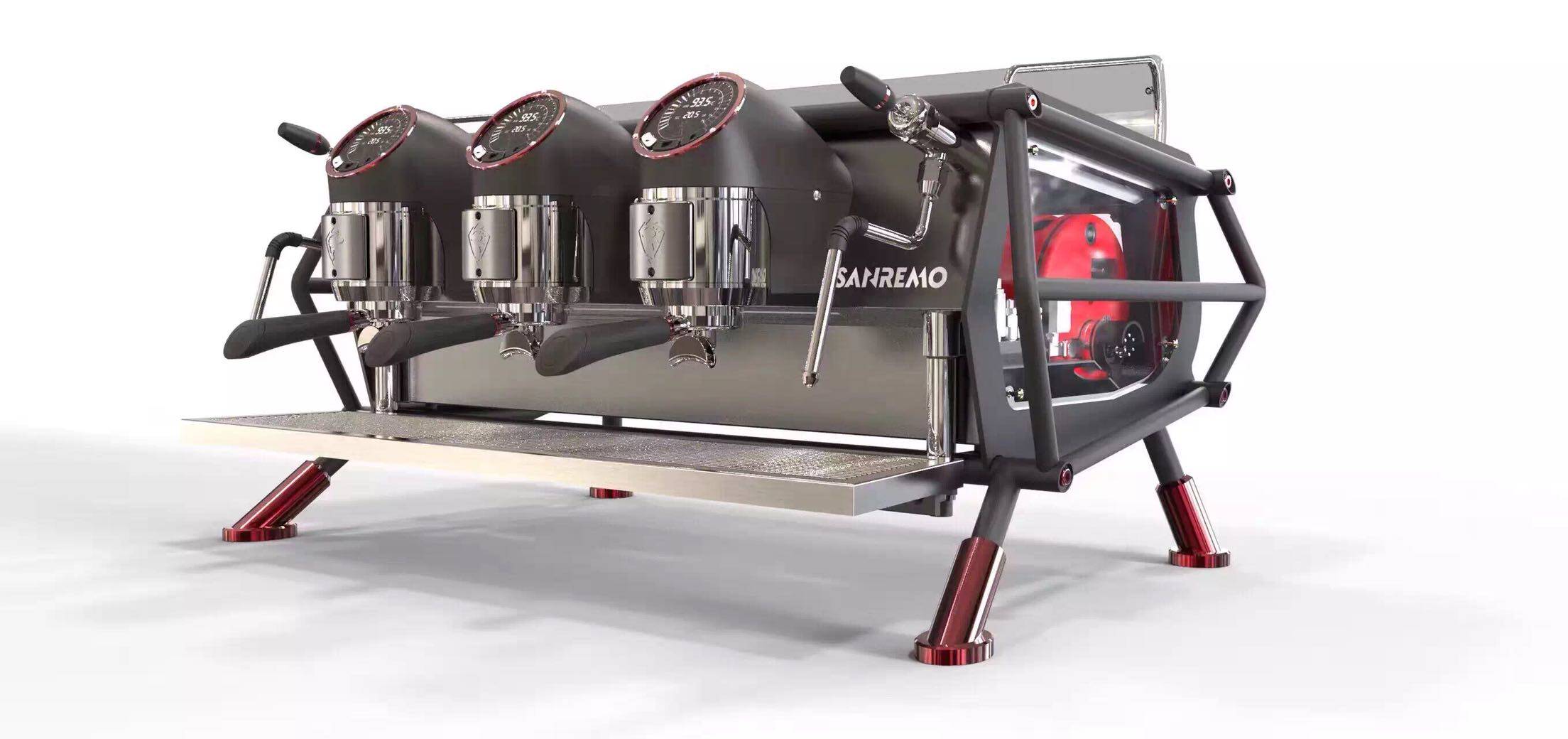 Sanremo/赛瑞蒙 cafe racer 双头 三头半自动数字控制意式咖啡机