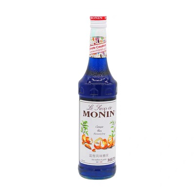 monin莫林蓝柑风味糖浆咖啡饮料