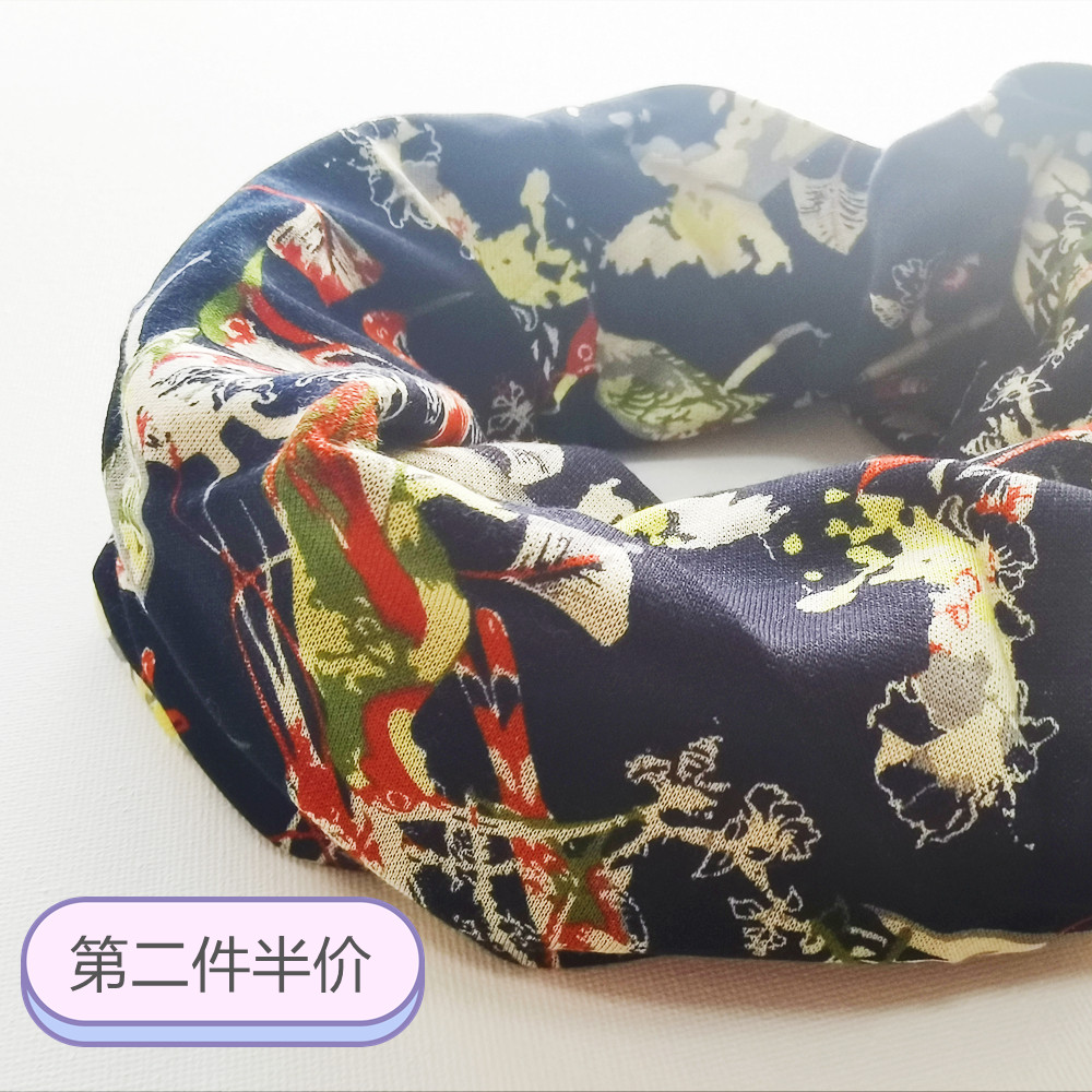 春秋弹力精梳棉套头单圈脖套户外围脖围巾帽子两用女款包邮