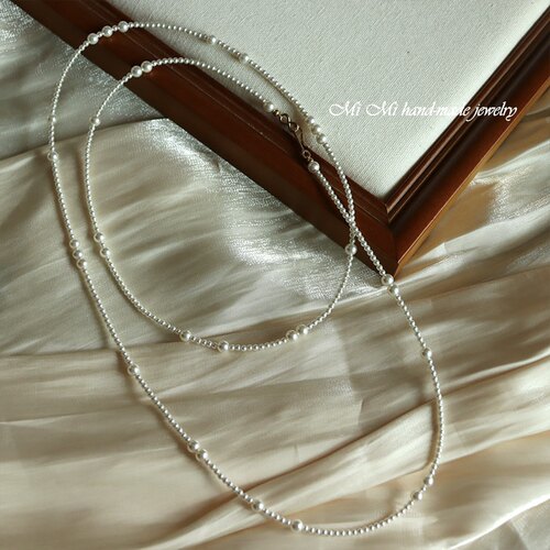 mimi施家女长款珍珠项链