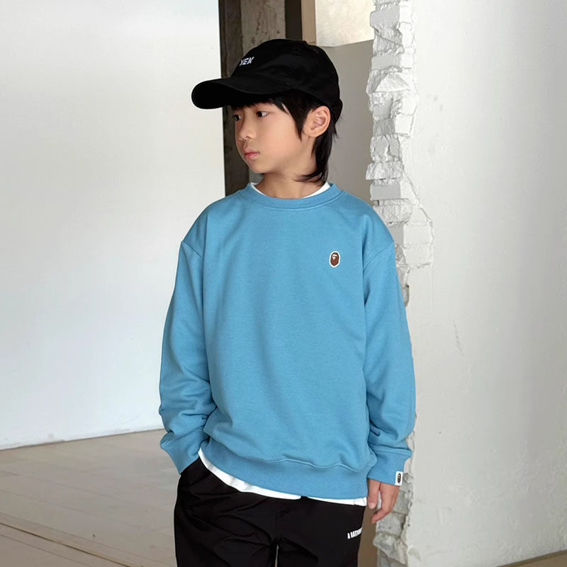 男童卫衣25秋冬装新款潮洋气大童中小童宝宝纯棉圆领印花卫衣上衣