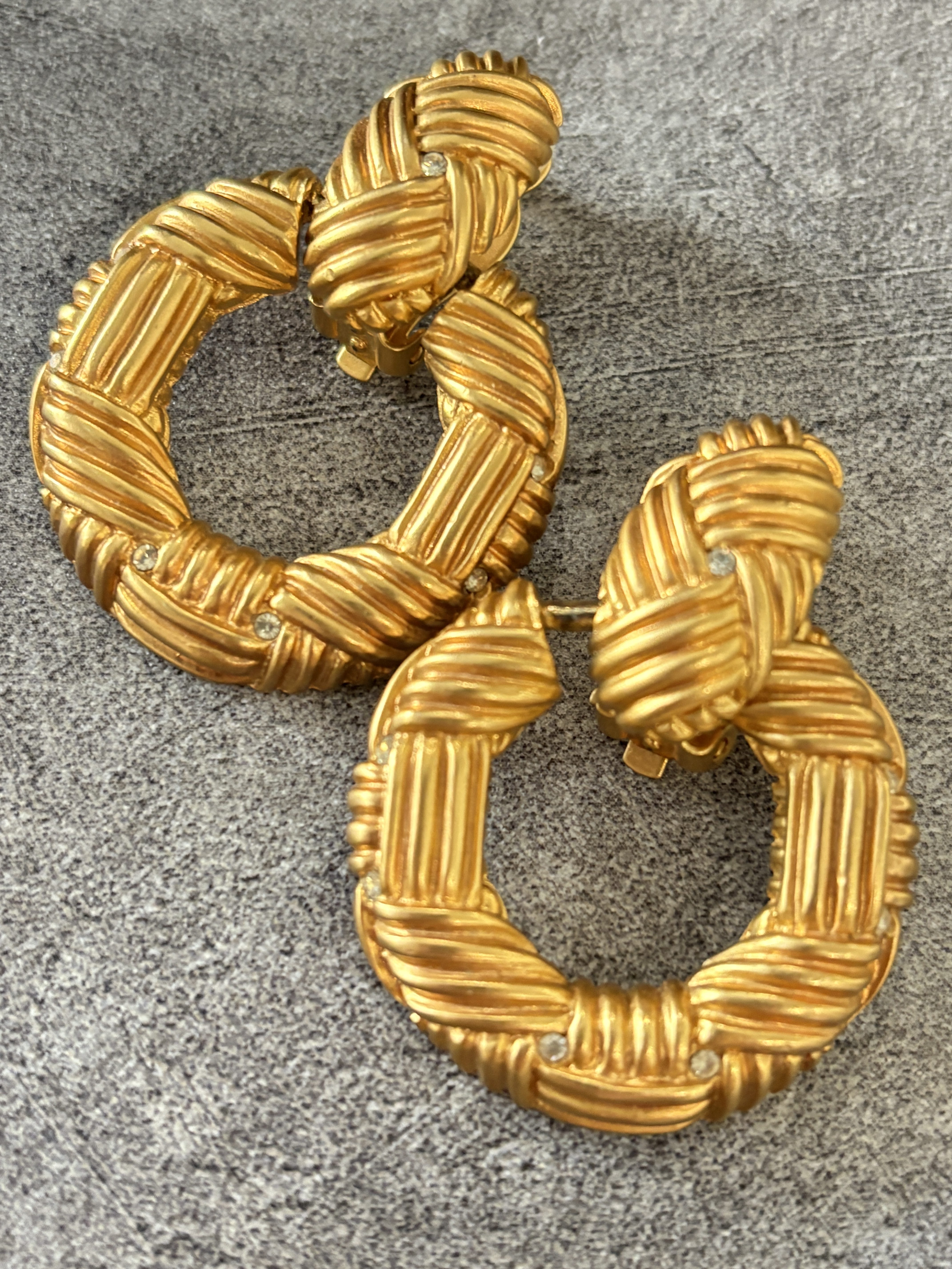 vintage中古无标麻花编织门环耳夹,个性定制/设计服务/DIY,戒指/手饰定制,淘宝优惠券,粉丝福利购,淘宝优惠卷