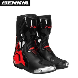BENKIA摩托车骑行靴男女短靴207机车鞋 防水透气情侣钛合金长靴208