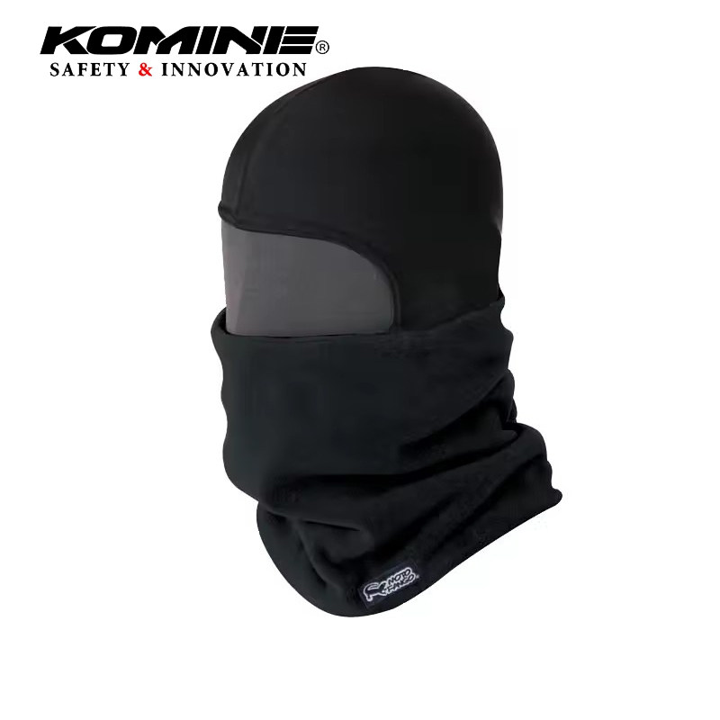 KOMINE骑行摩旅装备秋冬抓绒连帽头套围脖防风保暖防尘09-016