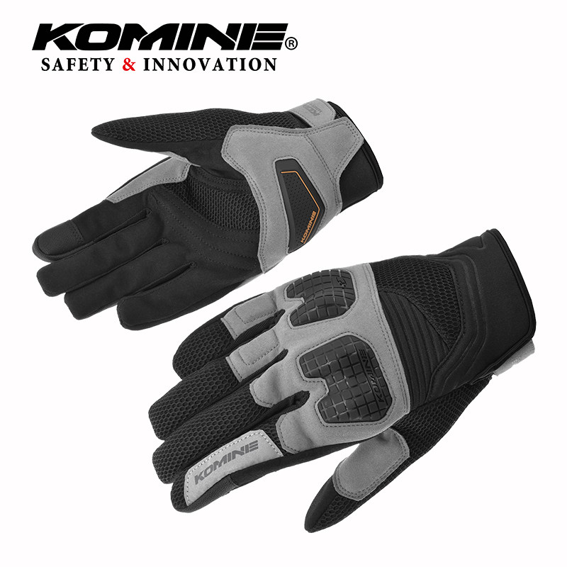KOMINE夏季网眼摩托车骑行手套247通风散热TPR弹力护甲防摔GK-250