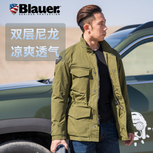 美国潮牌Blauer.H.T男女摩托车骑行服通勤赛车衣机车夹克带护具