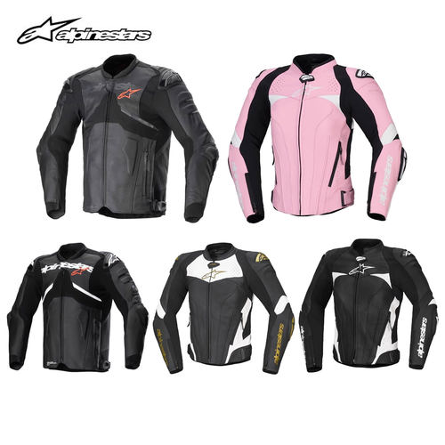 A星alpinestars摩托车服牛皮夹克