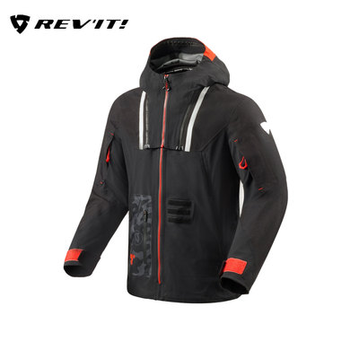 REVIT 幻觉摩托车机车拉力夹克骑行服防风防水外套可拆卸风帽男款