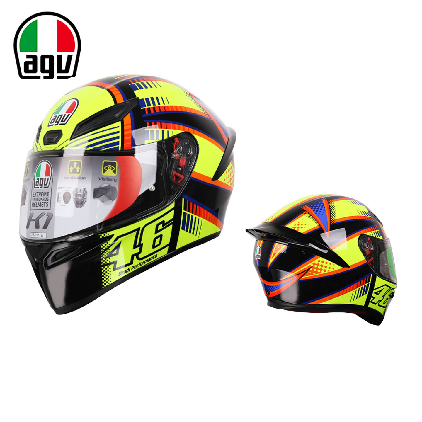 意大利AGV头盔K1摩托车赛车盔机车骑行全覆式防雾四季全盔正品