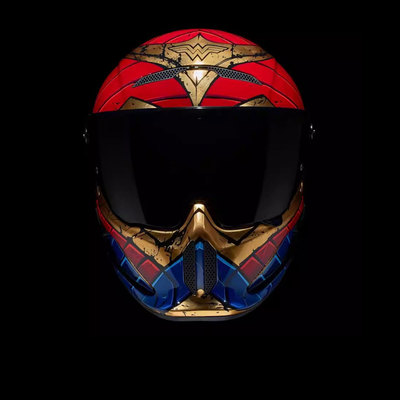 RUROC头盔全盔复古碳纤维机车