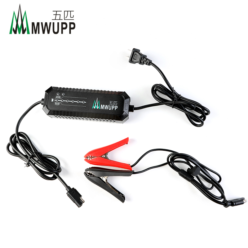 五匹MWUPP摩托车专用蓄电池电瓶充电器12V机车踏板维护保养杜卡迪