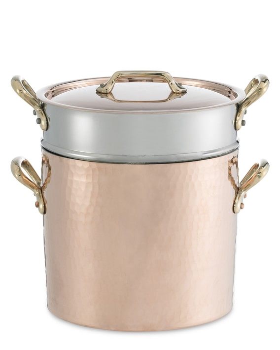 法国22cm带盖蒸屉铜锅