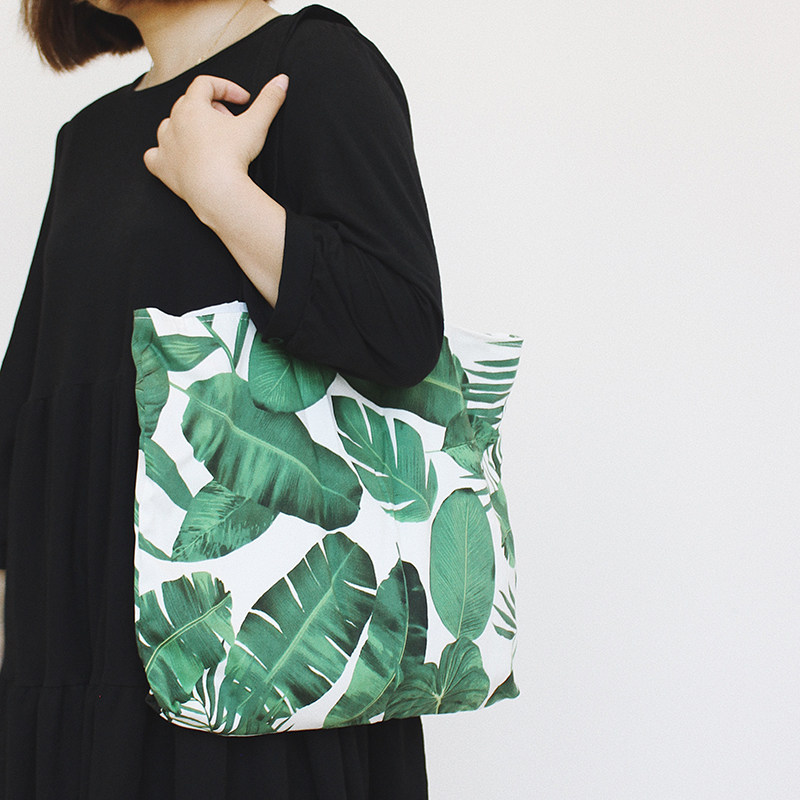 原创绿色横款百搭单肩学生包