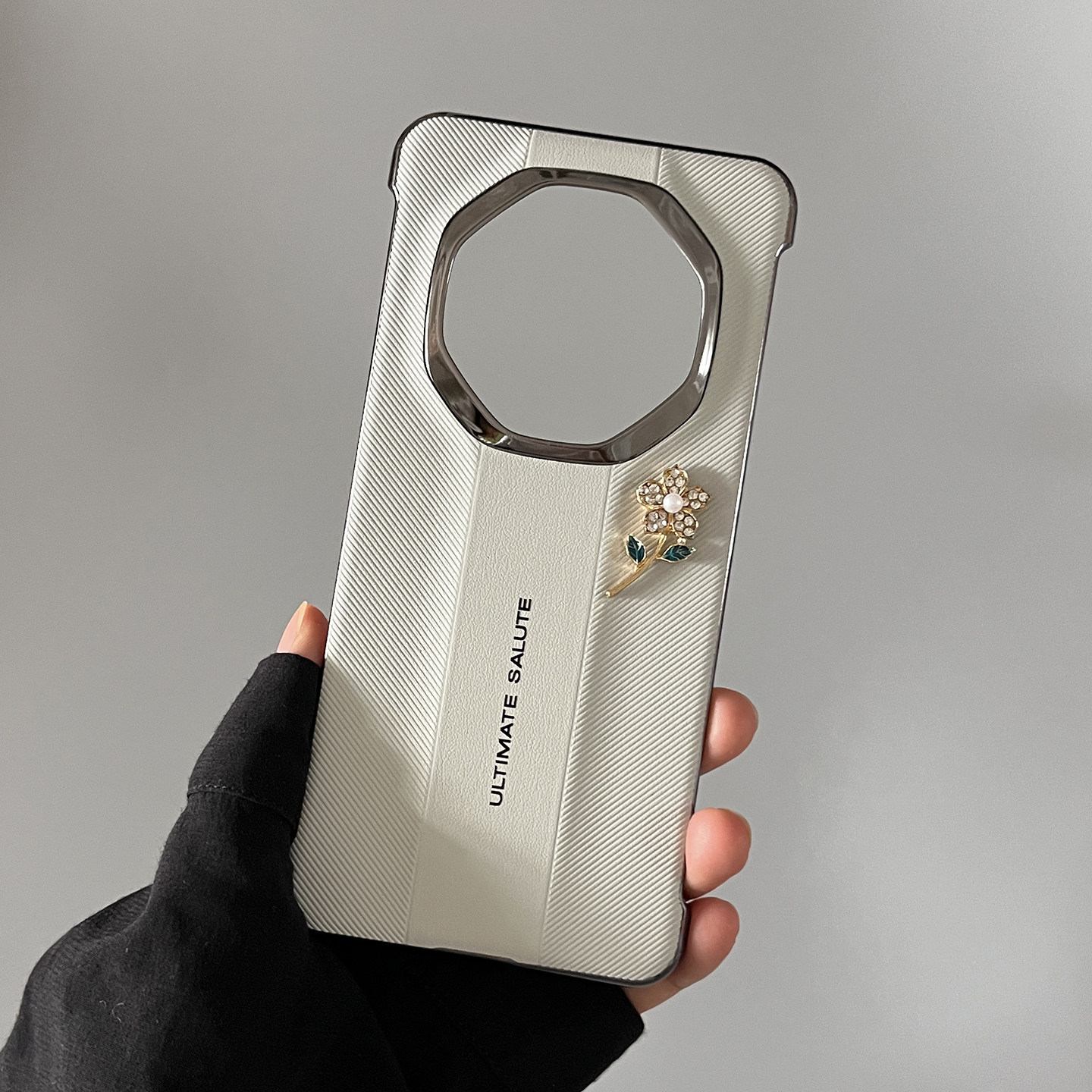 新款华为mate70rs非凡大师版无边框超薄手机壳个性创意水钻花朵保护套mate70rs保时捷设计原厂纹理外壳