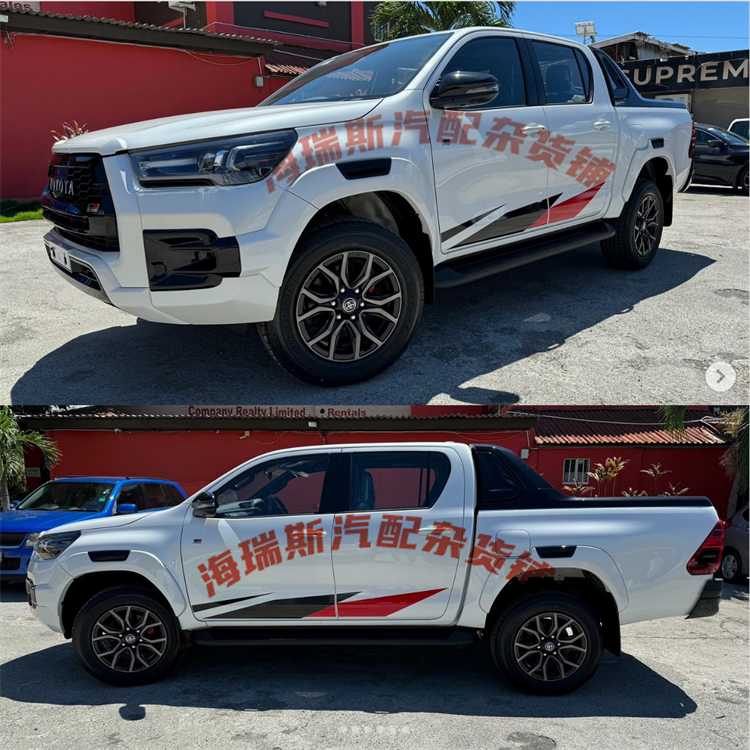 适用丰田海拉克斯Hilux Revo GR车贴拉花贴纸皮卡车身装饰贴改装