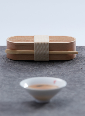 LETII乐禔 随和便携式茶叶盒木质茶仓分隔茶拨家用旅行迷你礼盒装