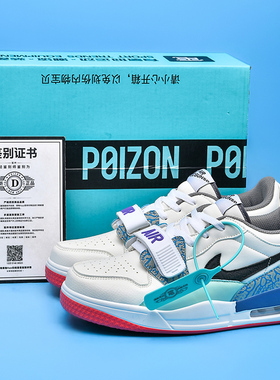 莆田aj312白灰白蓝男鞋夏季篮球鞋3l2大童运动鞋低帮板鞋浦田正品