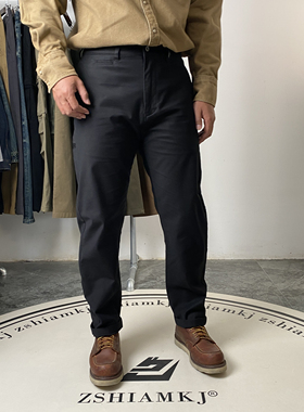 秋季新款高棉水洗长裤男士基础百搭休闲裤美式休闲直筒裤潮流5122