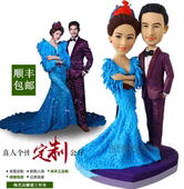 结婚庆礼物人偶定制 软陶公仔 DIY真人陶偶玩偶 泥人泥塑人像蜡像