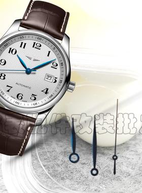 适用38.5mm超薄名匠L2.628全自动机械手表配件表针烤蓝针适配ETA