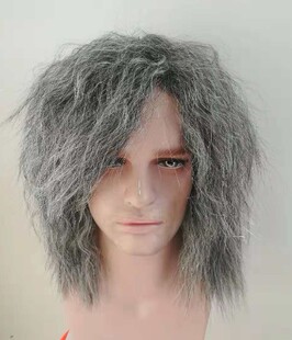 扮演叫花子假头发非主流爆炸头老要饭花老乞丐帮假发花白色表演出