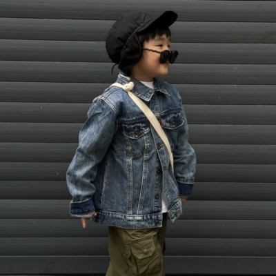 水洗复古日系休闲破坏牛仔外套