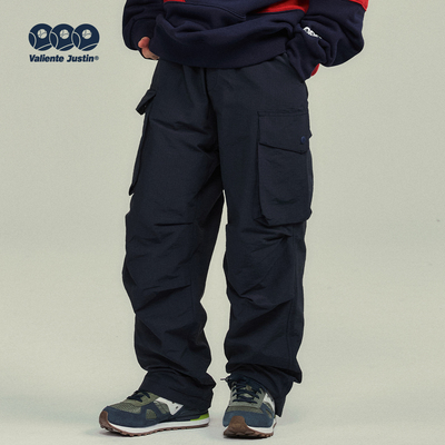 JUSTIN男孩帅气加绒双层工装裤