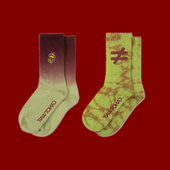 陈伟霆同款 扎染袜子男CANOTWAIT食蝇草系列春秋国潮百搭中筒袜女