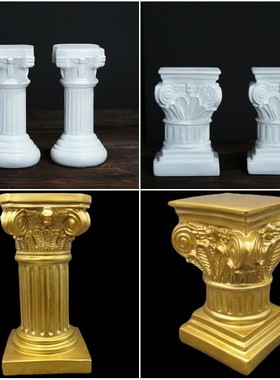 欧式风婚庆柱子软装复古雕塑摆件