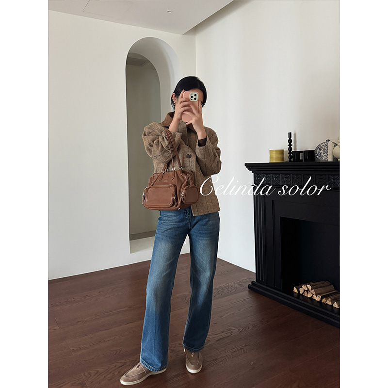 娇阳 高奢实力派!绝不简单!又直又细 土耳其面料蓝色直筒牛仔裤