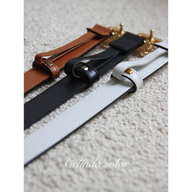 娇阳  VIP福利  进口小牛皮 金扣皮带