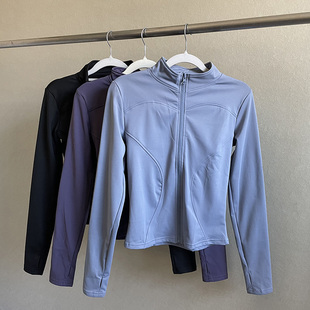 训练立领BF风长袖收腰休闲加绒显瘦女健身跑步运动外套帕梅拉同款